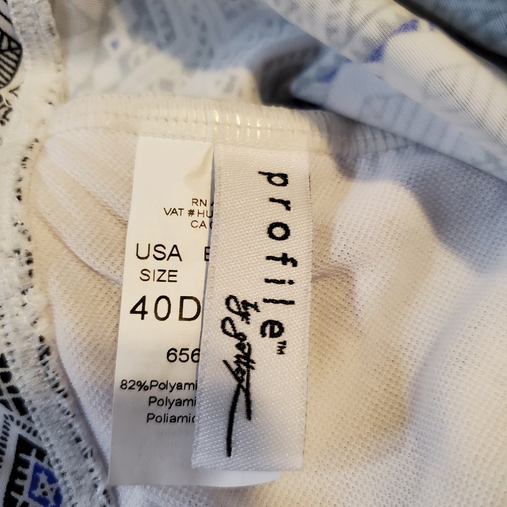 Profile by Gottex Ixtapa tankini top ruched,wire free shelf bra size 40D - Picture 8 of 15